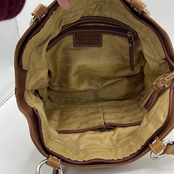 WESTERN TRENDITIONS SOFT TAN LEATHER SHOULDER BAG - Picture 6 of 11